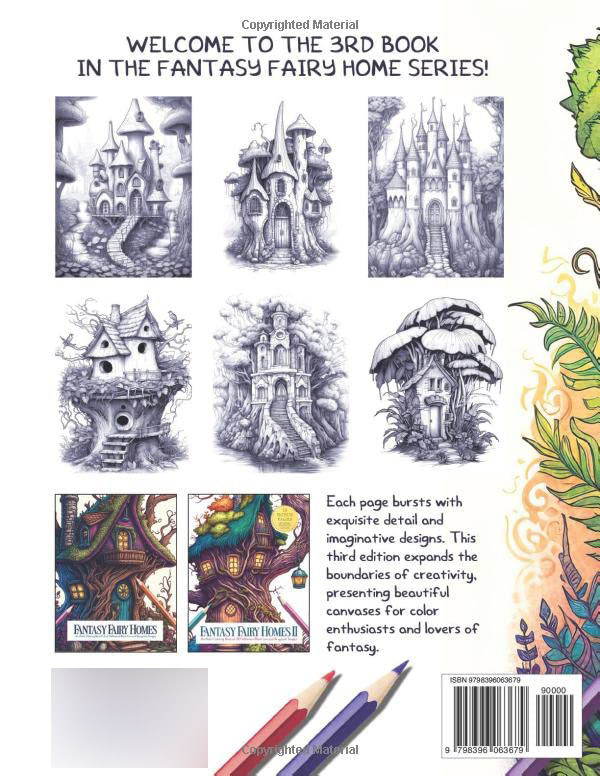 Fantasy Fairy Homes 3 Coloring Book,  Clair Essa - Imagem 2
