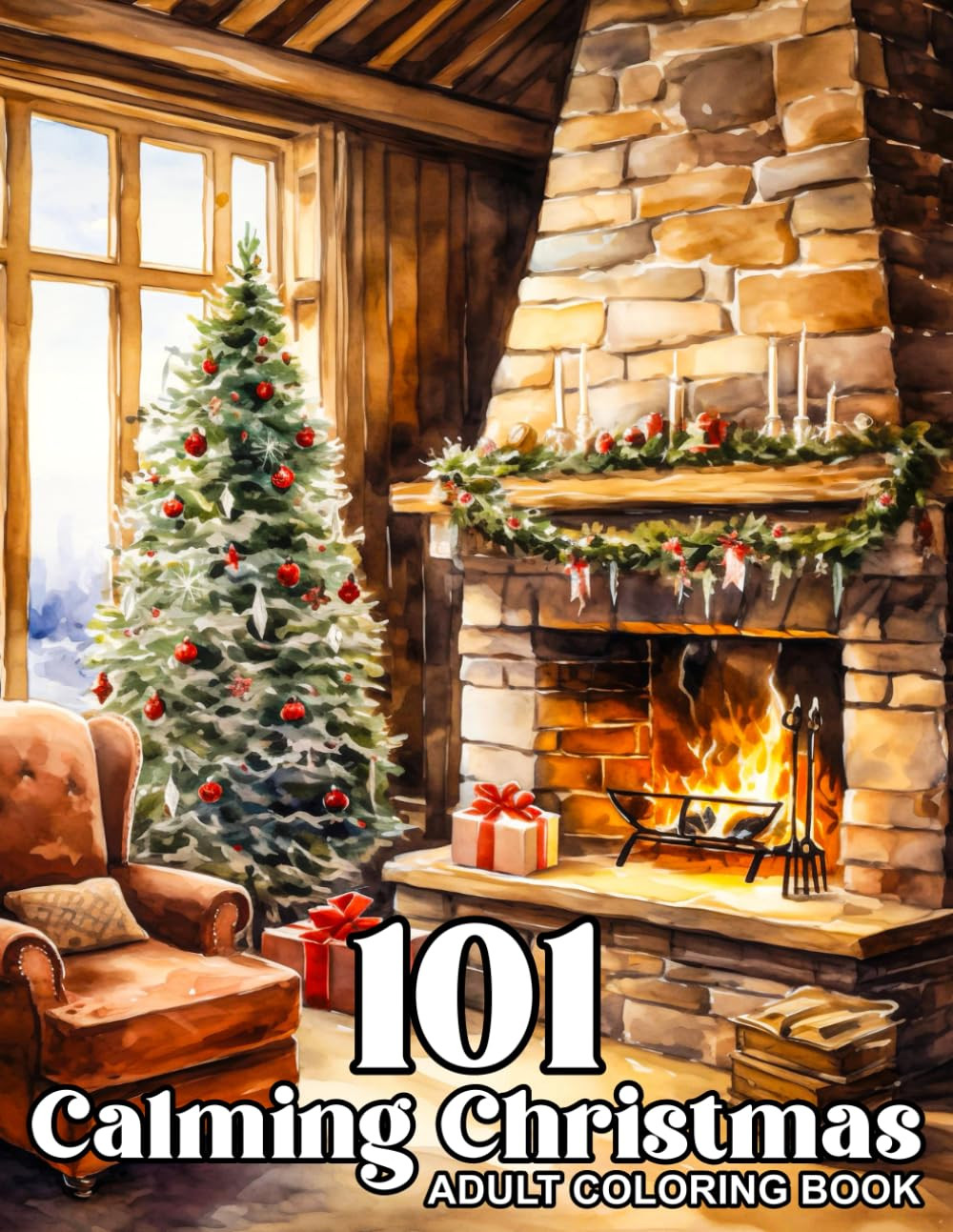 101 Calming Christmas Coloring Book, Max Brenner