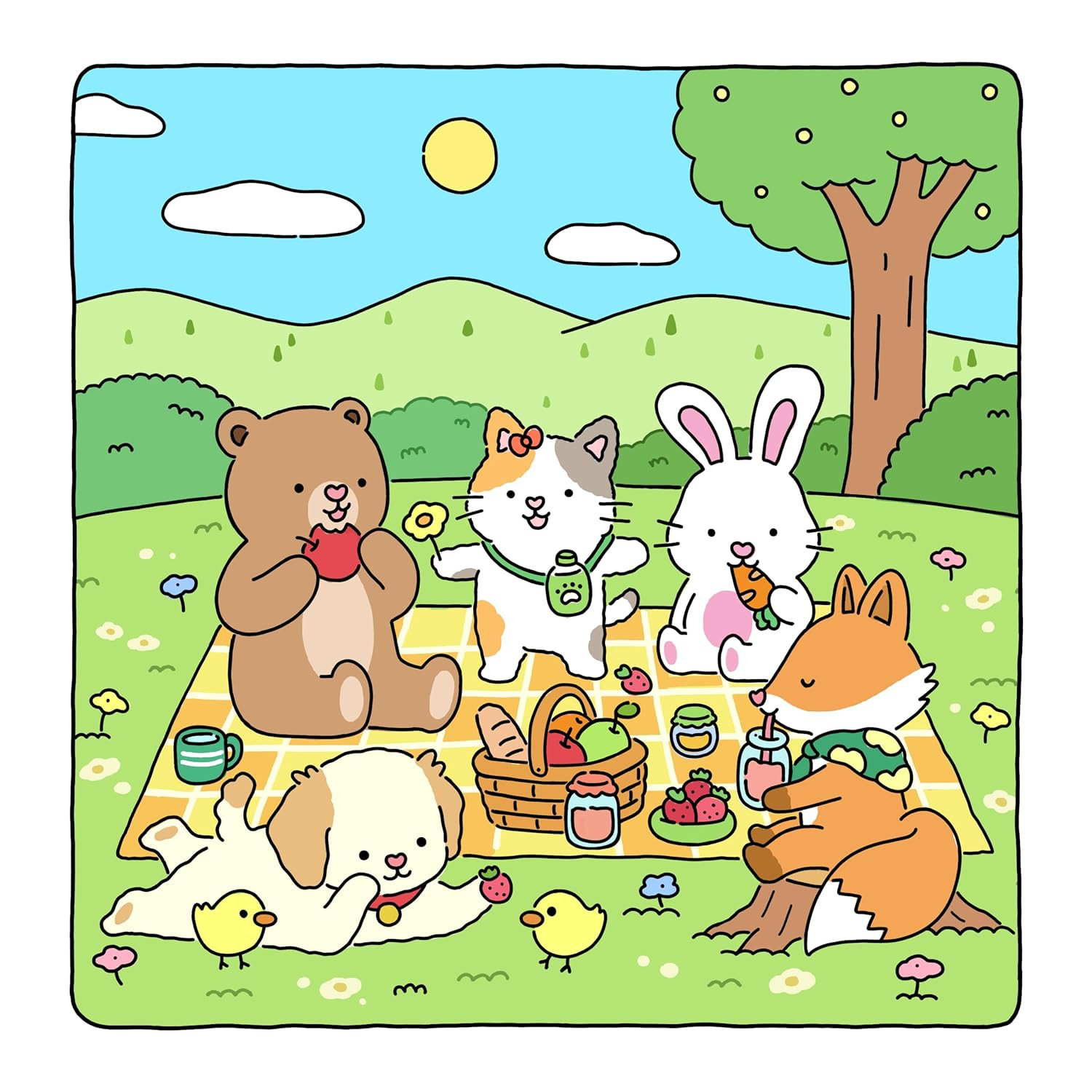 Fuzzy Friends: Super Cute Coloring Book, Vivi Tinta - Imagem 3