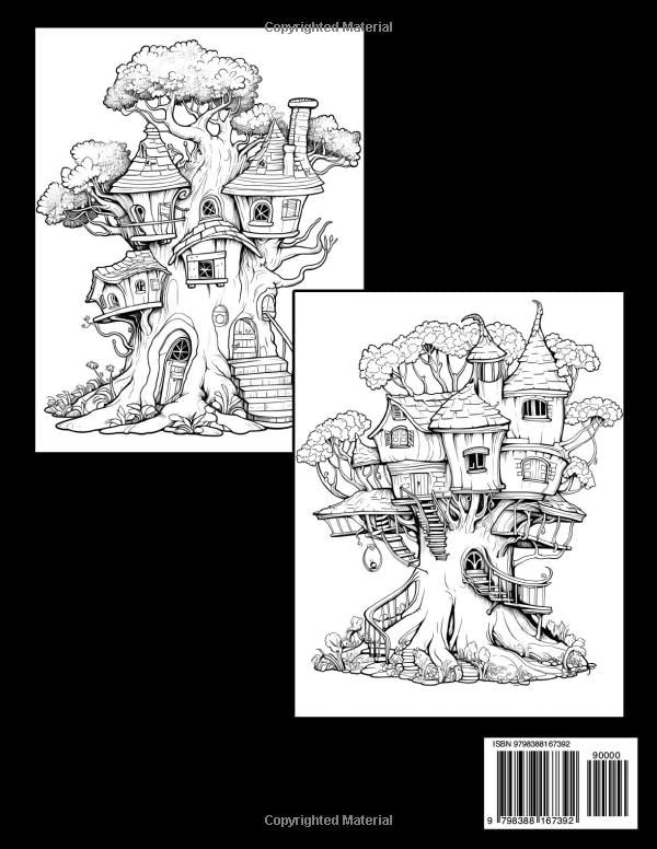 Whimsical Tree Houses Coloring Book, Tony Clark - Imagem 2