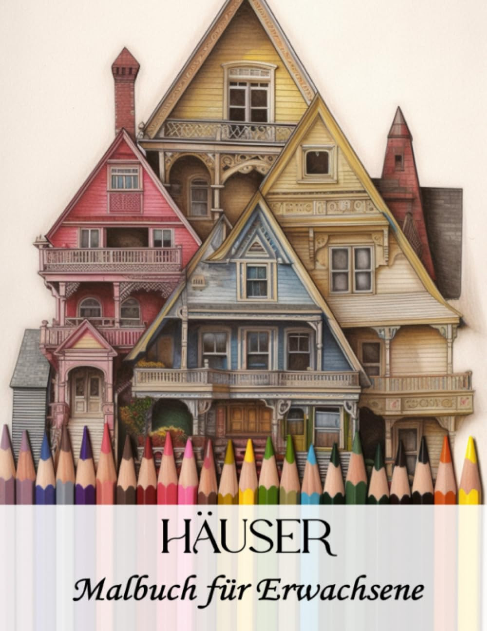 Haeuser aus aller Welt Malbuch fuer Erwachsene, Lera Lisa