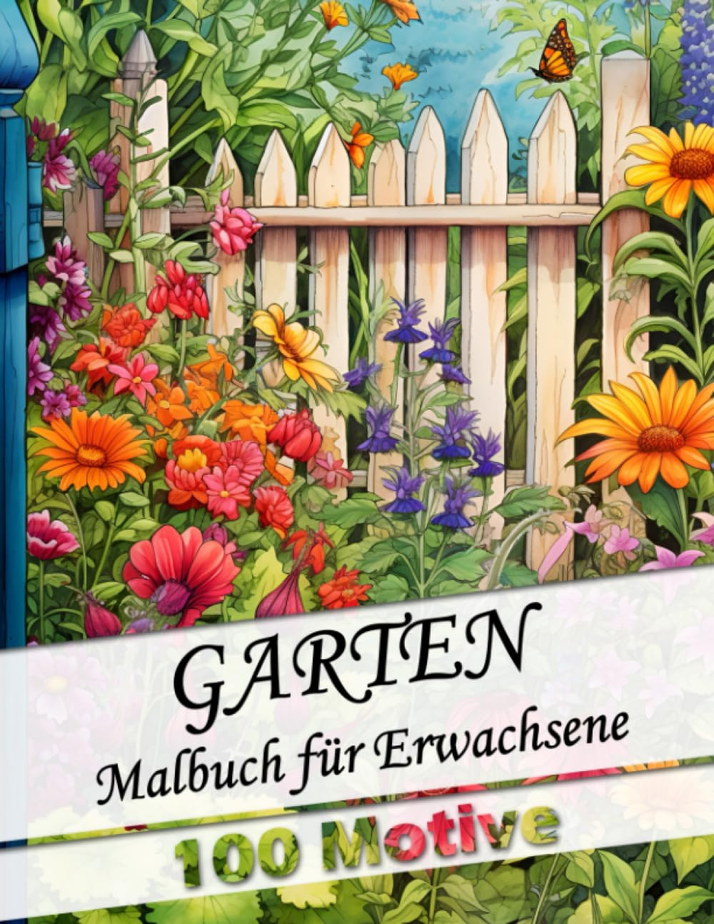 Malbuch fuer Erwachsene Garten
