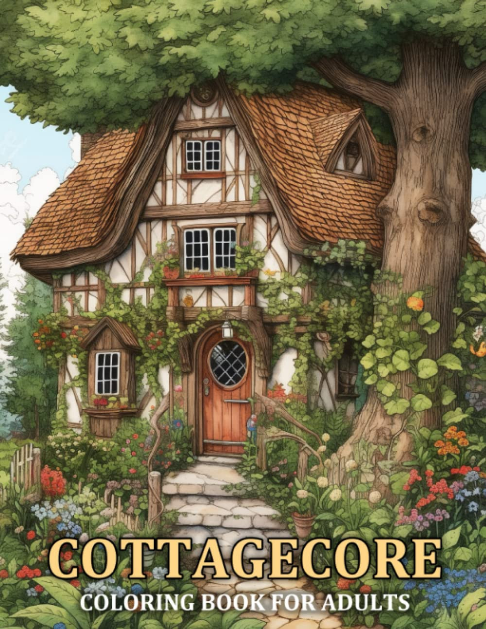 Cottagecore Coloring Book, Tony Clark