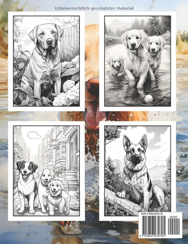 Malbuch fuer Erwachsene mit Hunde Motiven - Imagem 2