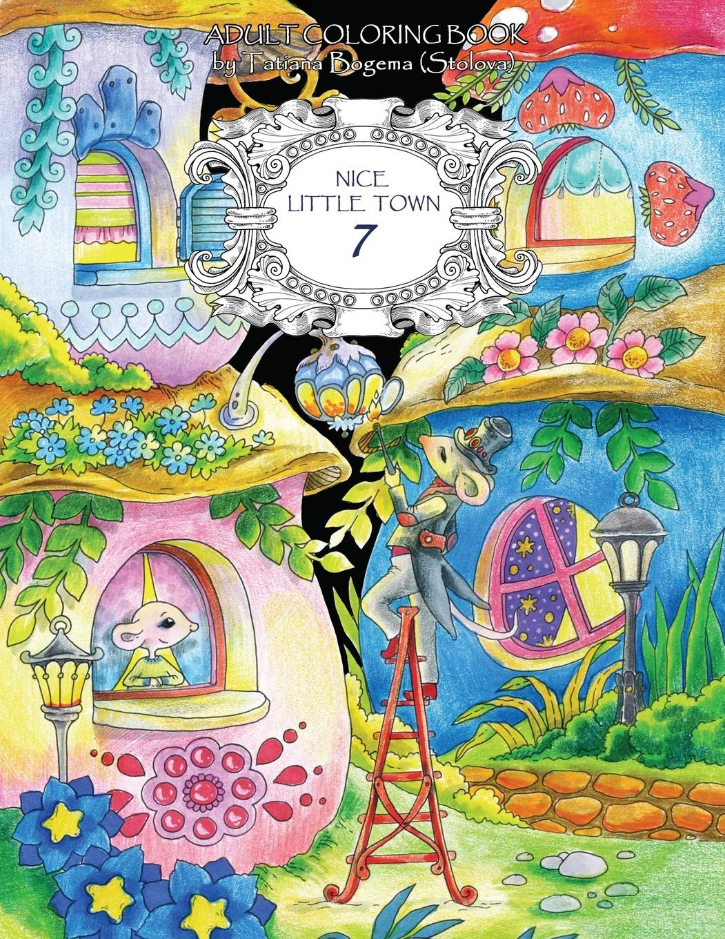 Nice Little Town: Adult Coloring Book