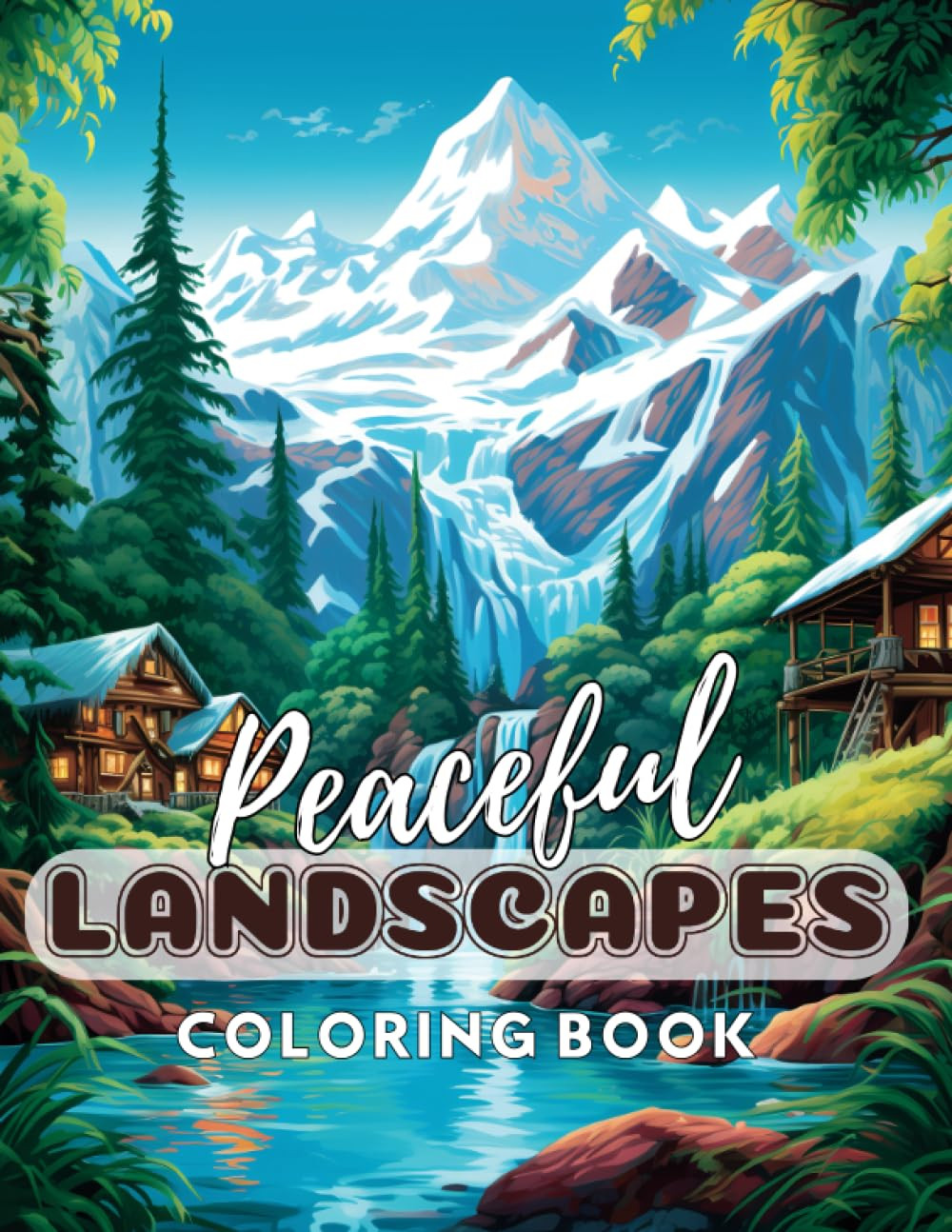 Peaceful Landscapes Adult Coloring Book, Artistic Explorers