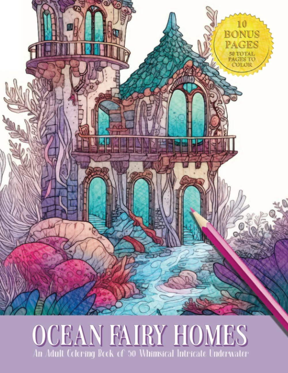Ocean Fairy Homes Coloring Book, Clair Essa
