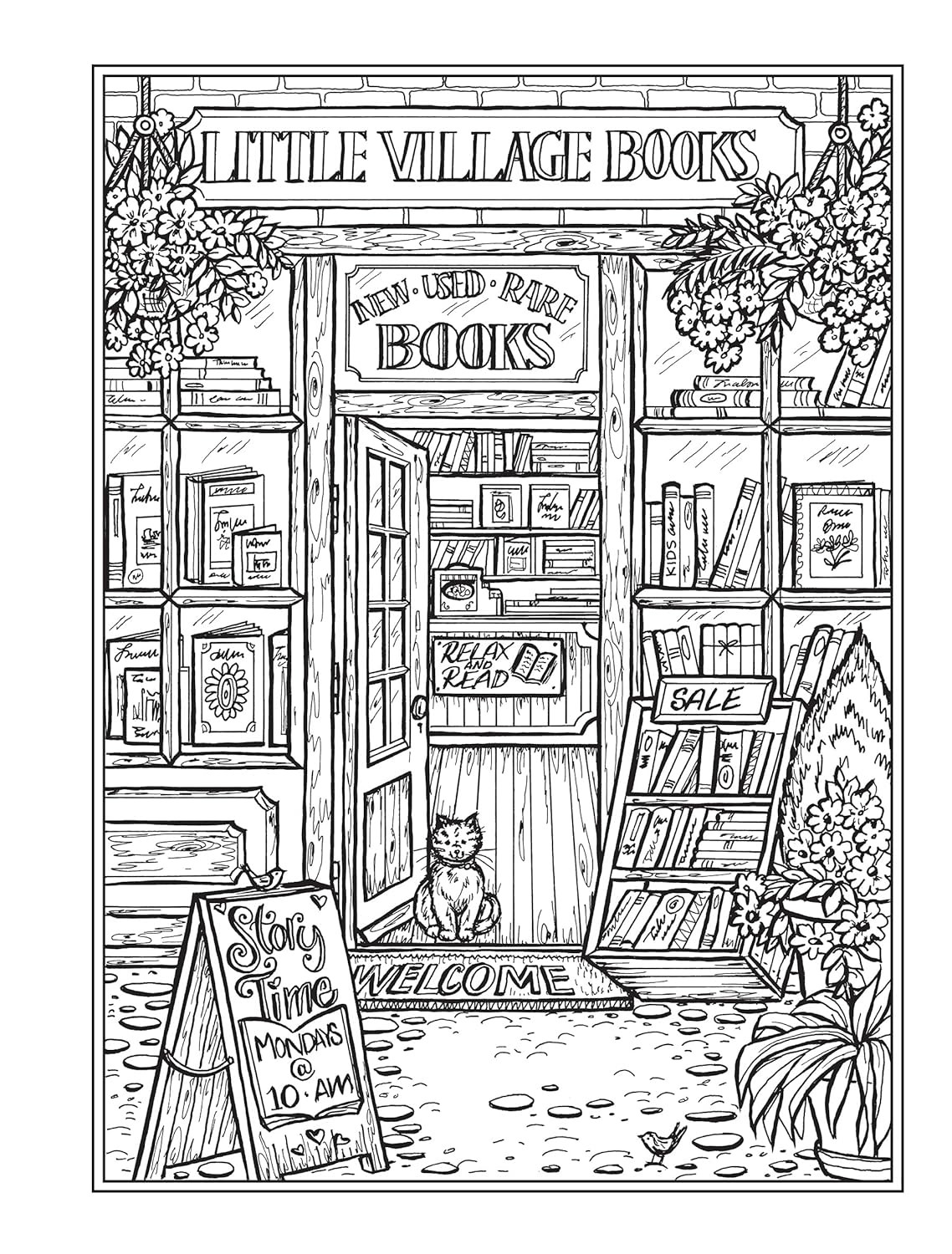 Creative Haven Village Charm Coloring Book, Teresa Goodridge - Imagem 6