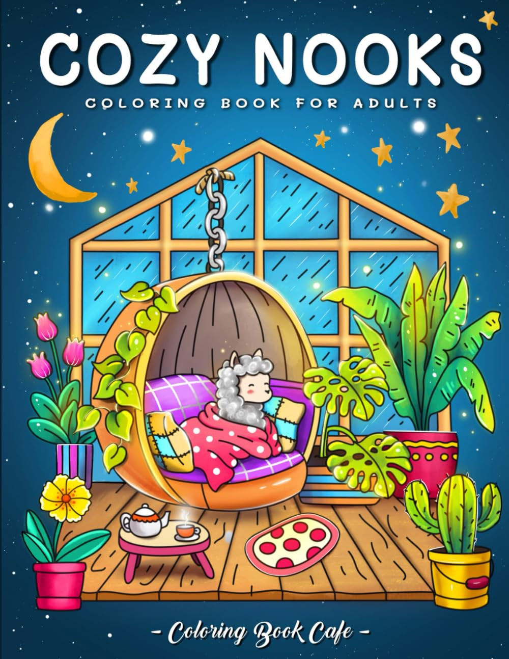 Cozy Nooks: A Coloring Book, Book Cafe