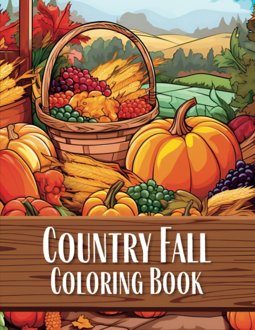 Country Fall Coloring Book