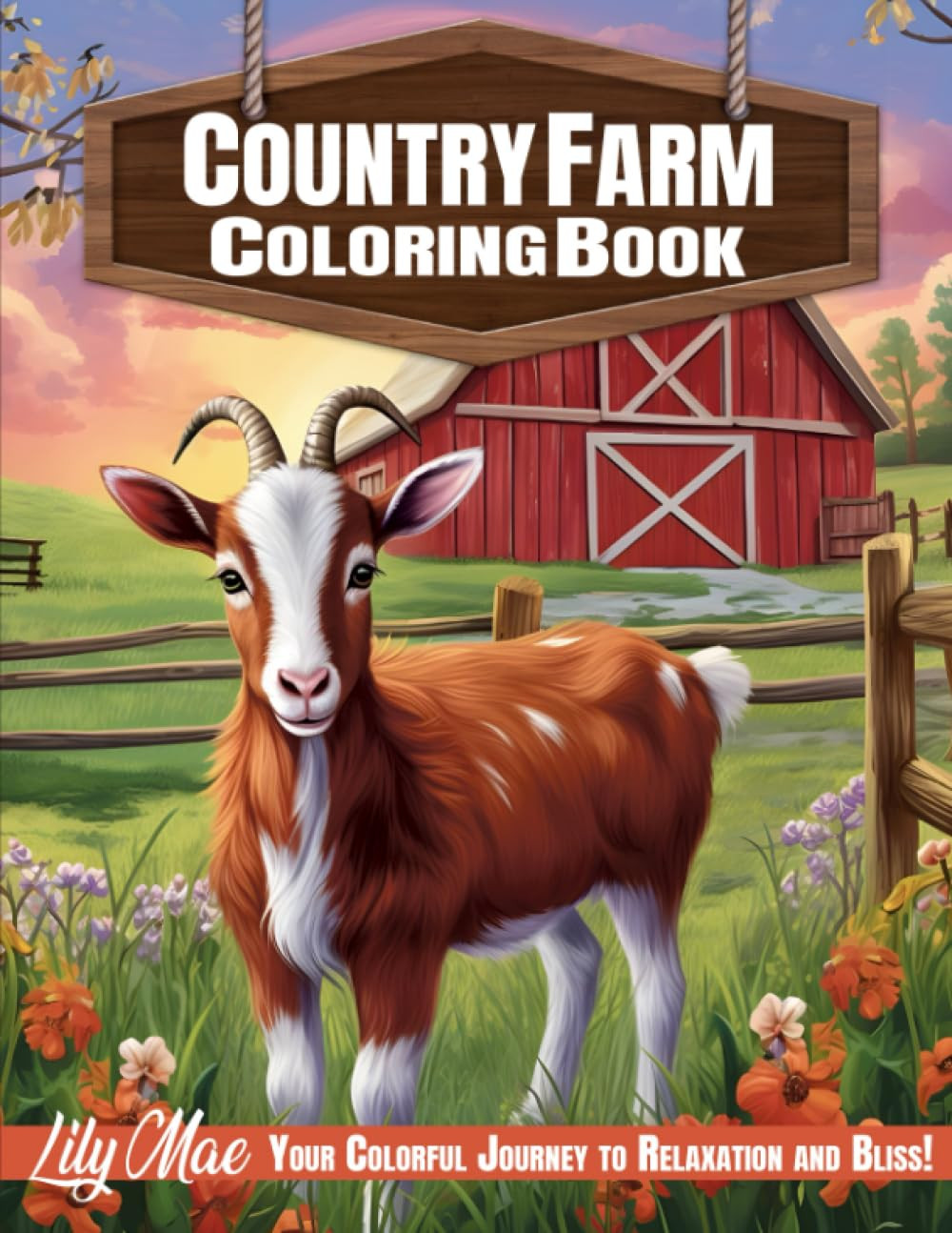 Country Farm Coloring Book, Lily Mae