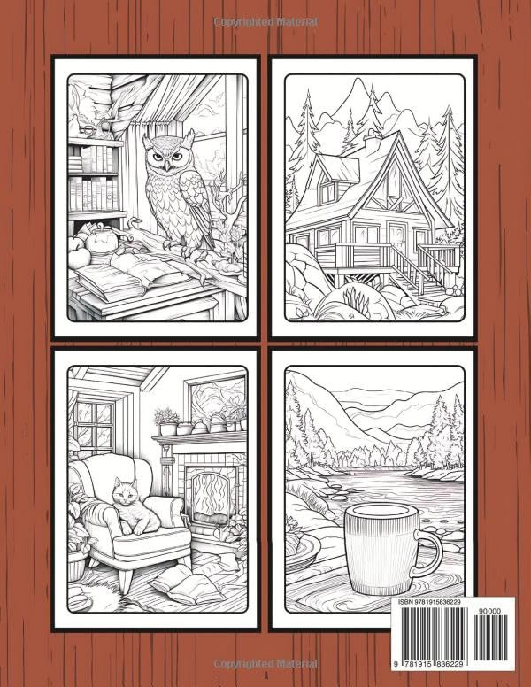 Country Cabins Coloring Book - Imagem 2