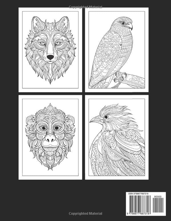 Animal Mandalas: Coloring Book For Adults, Hawkins - Imagem 2