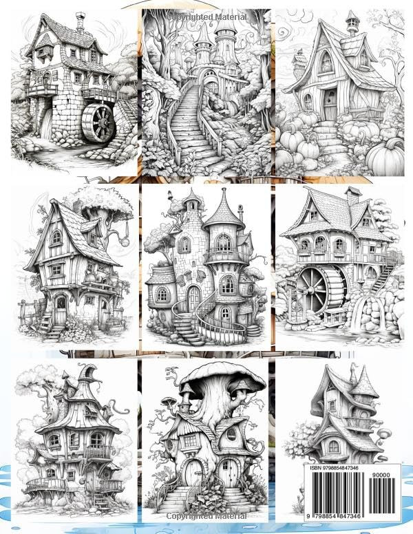 Enchanted Fairy Houses Coloring Book, Alice Ron - Imagem 2