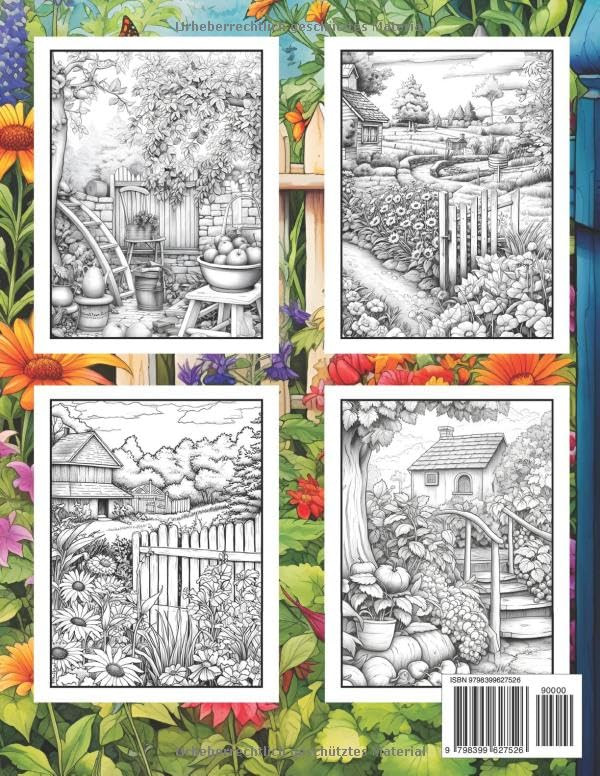 Malbuch fuer Erwachsene Garten - Imagem 3