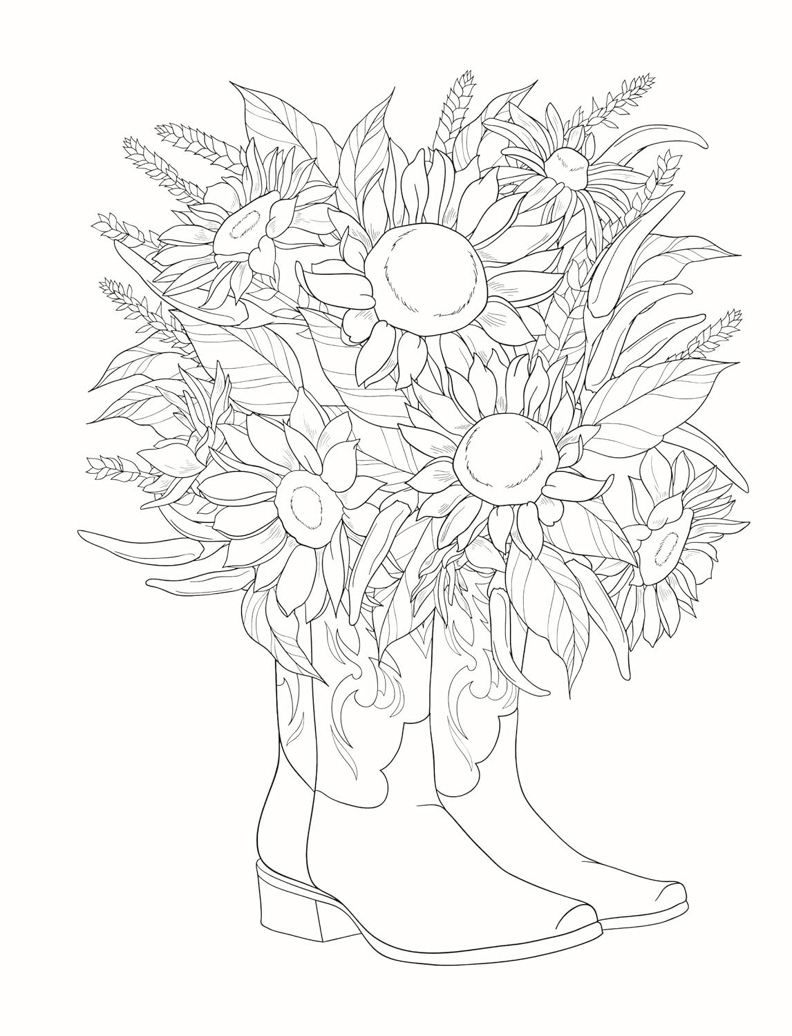 Creative Haven Flower Fancy Coloring Book, Jessica Mazurkiewicz - Imagem 7