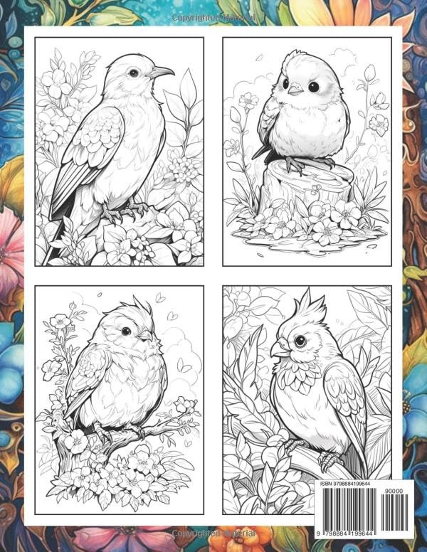 Birds: Adult Coloring Book, London Miles - Imagem 2