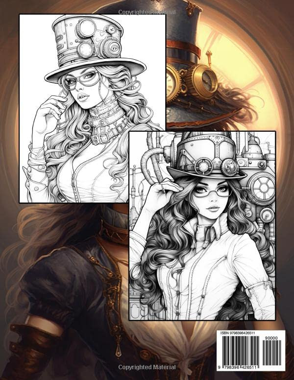Victorian Steampunk Women Coloring Book, Tony Clark - Imagem 2