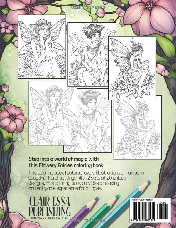 Flowery Fairies: A Coloring Book, Clair Essa - Imagem 2