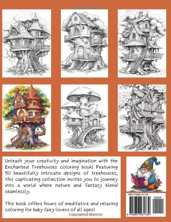 Enchanted Treehouses Coloring Book, Enchanting Escapes - Imagem 2