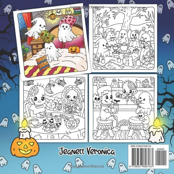 Spooky Hygge Coloring Book, Jeanett Veronica - Imagem 2