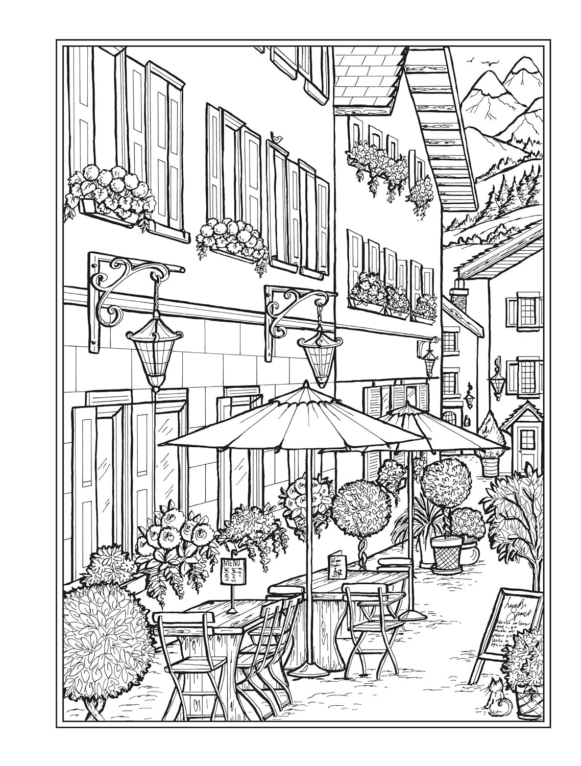 Creative Haven Village Charm Coloring Book, Teresa Goodridge - Imagem 4