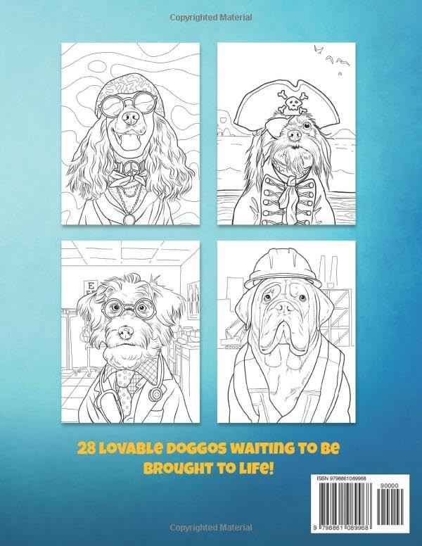 Dogs Dressed Up coloring book, David Regone - Imagem 2