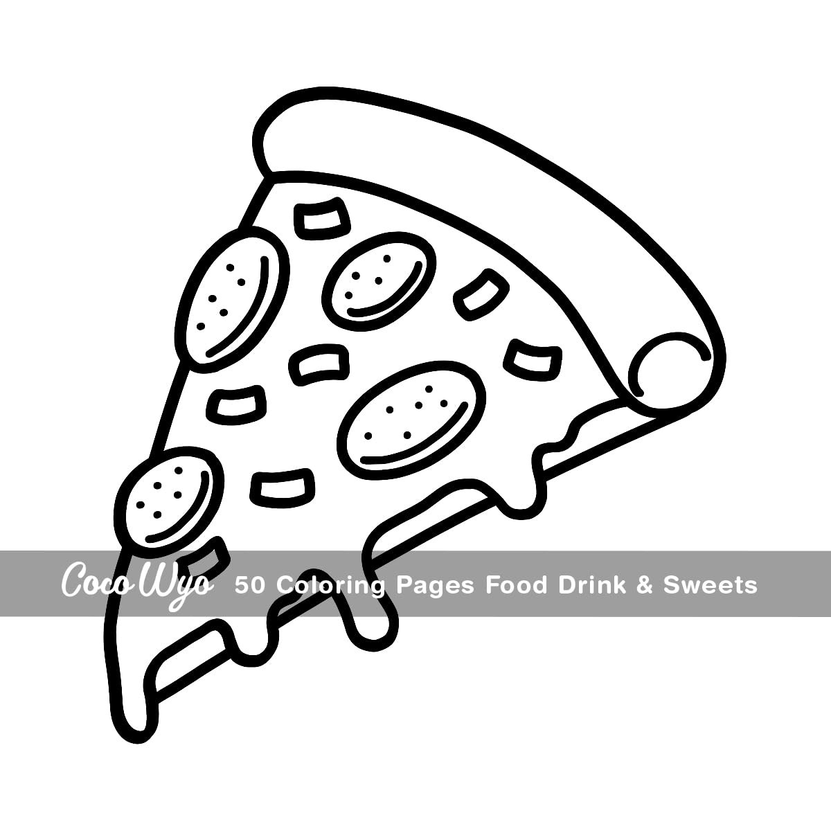 Food, Drink & Sweets: Coloring Book, Coco Wyo - Imagem 3