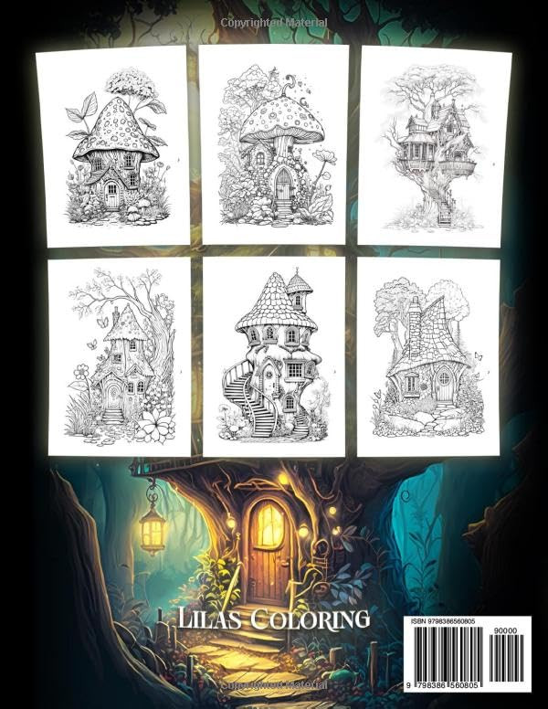 Magical Fairy Homes Coloring Book, Lilas - Imagem 2