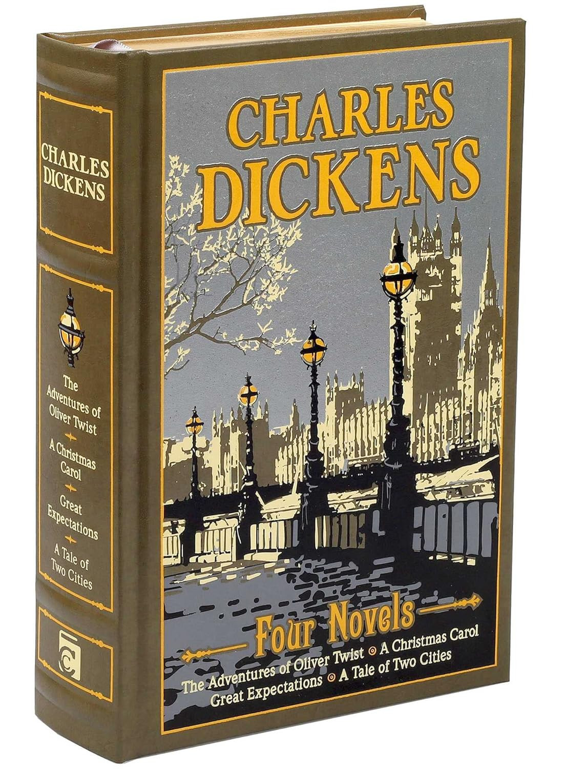 Charles Dickens: Four Novels (Leather-bound Classics)