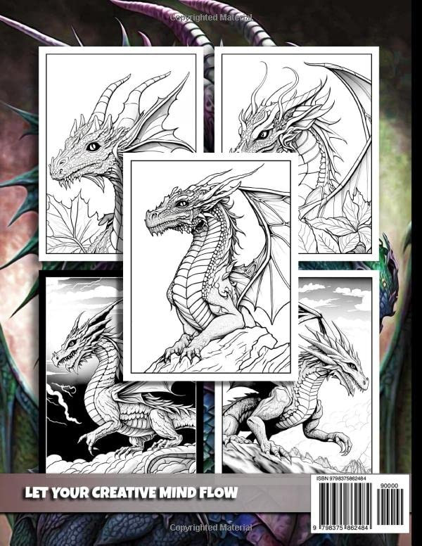 Mythical Dragon Coloring Book, We Color - Imagem 3
