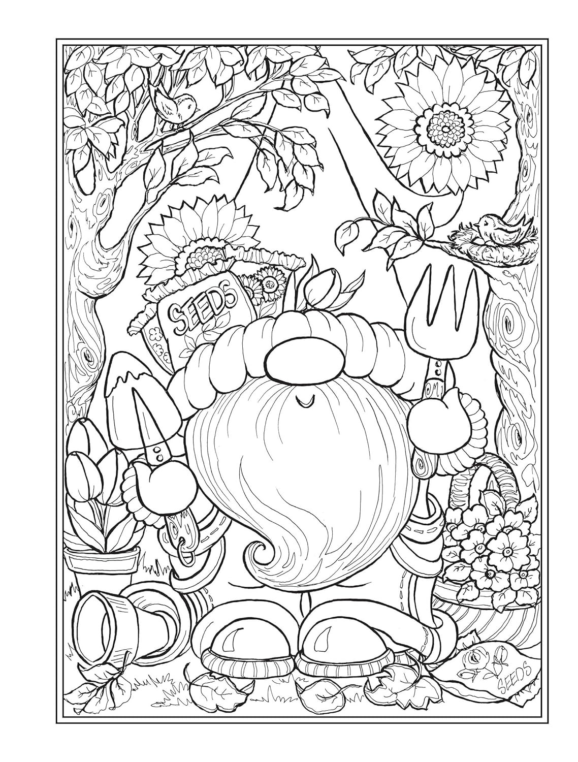 Creative Haven Garden Gnomes Coloring Book, Teresa Goodridge - Imagem 3