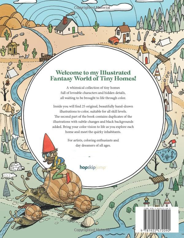 Fantasy Tiny Homes Coloring, por R.J. Hampson - Imagem 2