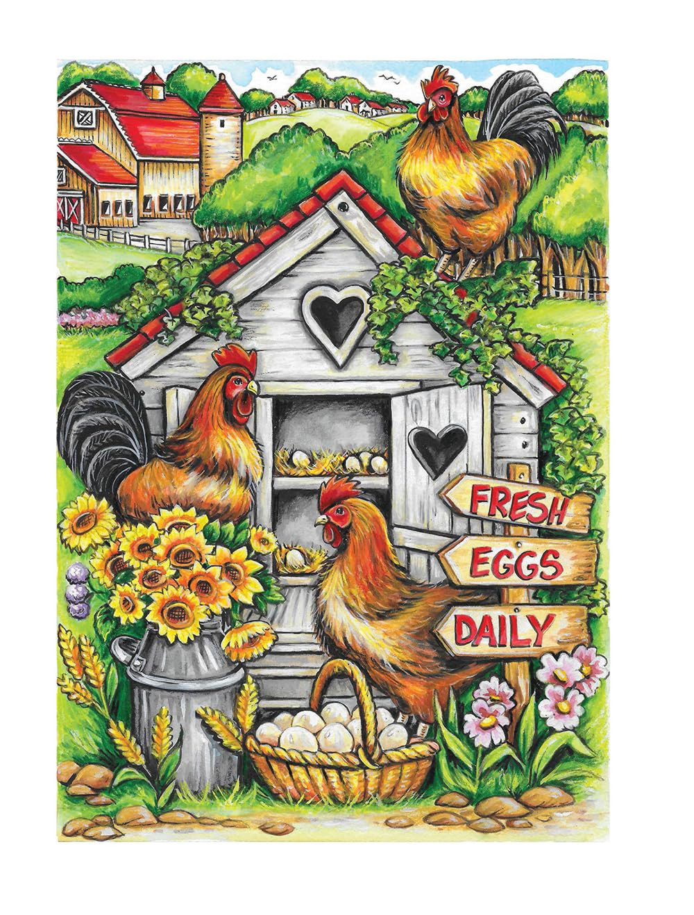 Small-Town Charm Coloring Book, Teresa Goodridge - Imagem 2