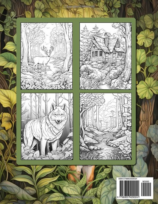 Woodland Scenery Coloring Book, Sandra Mangum - Imagem 2