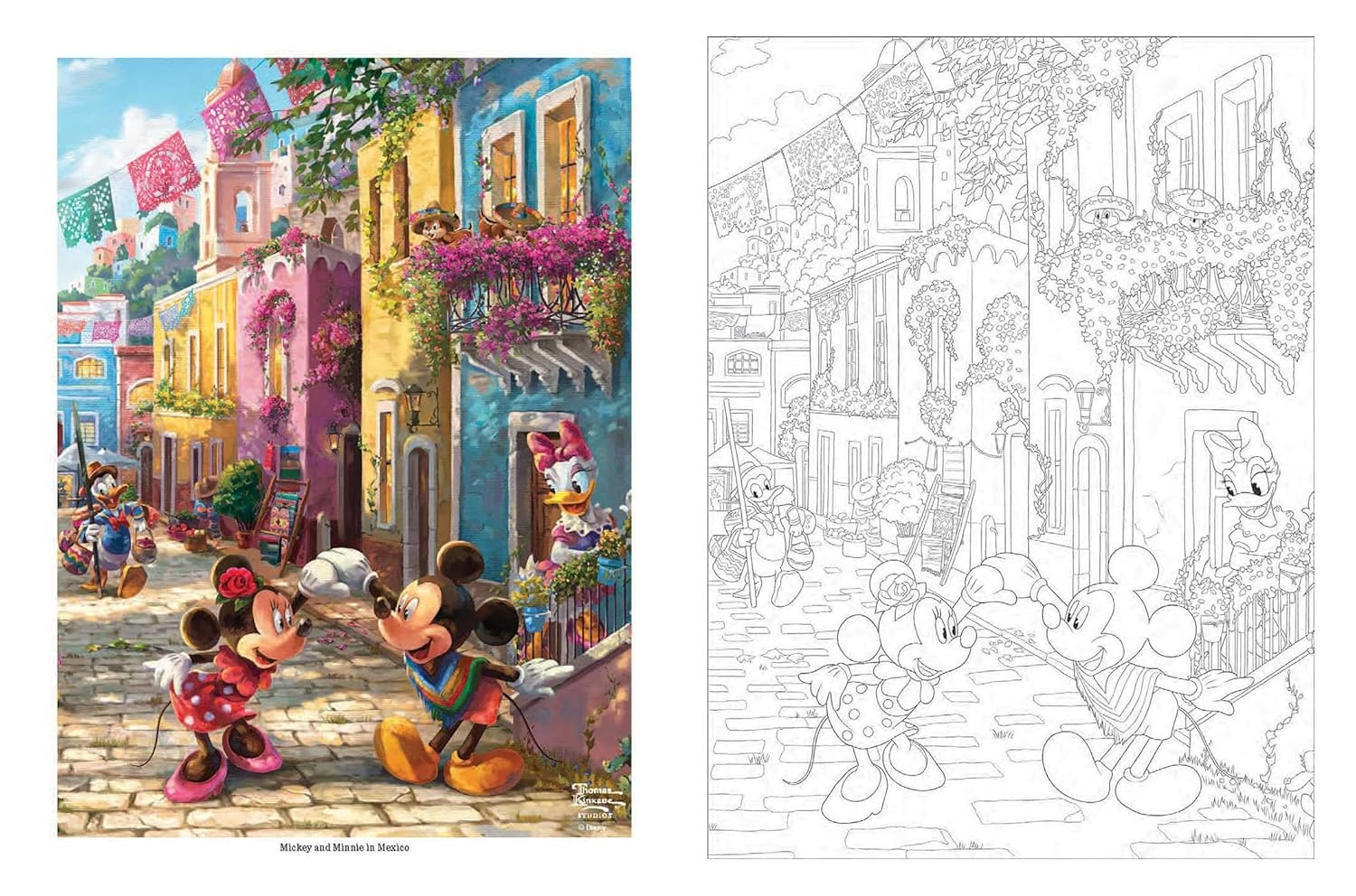 Disney Dreams Collection Thomas Kinkade Studios Celebrations Coloring Book - Imagem 4