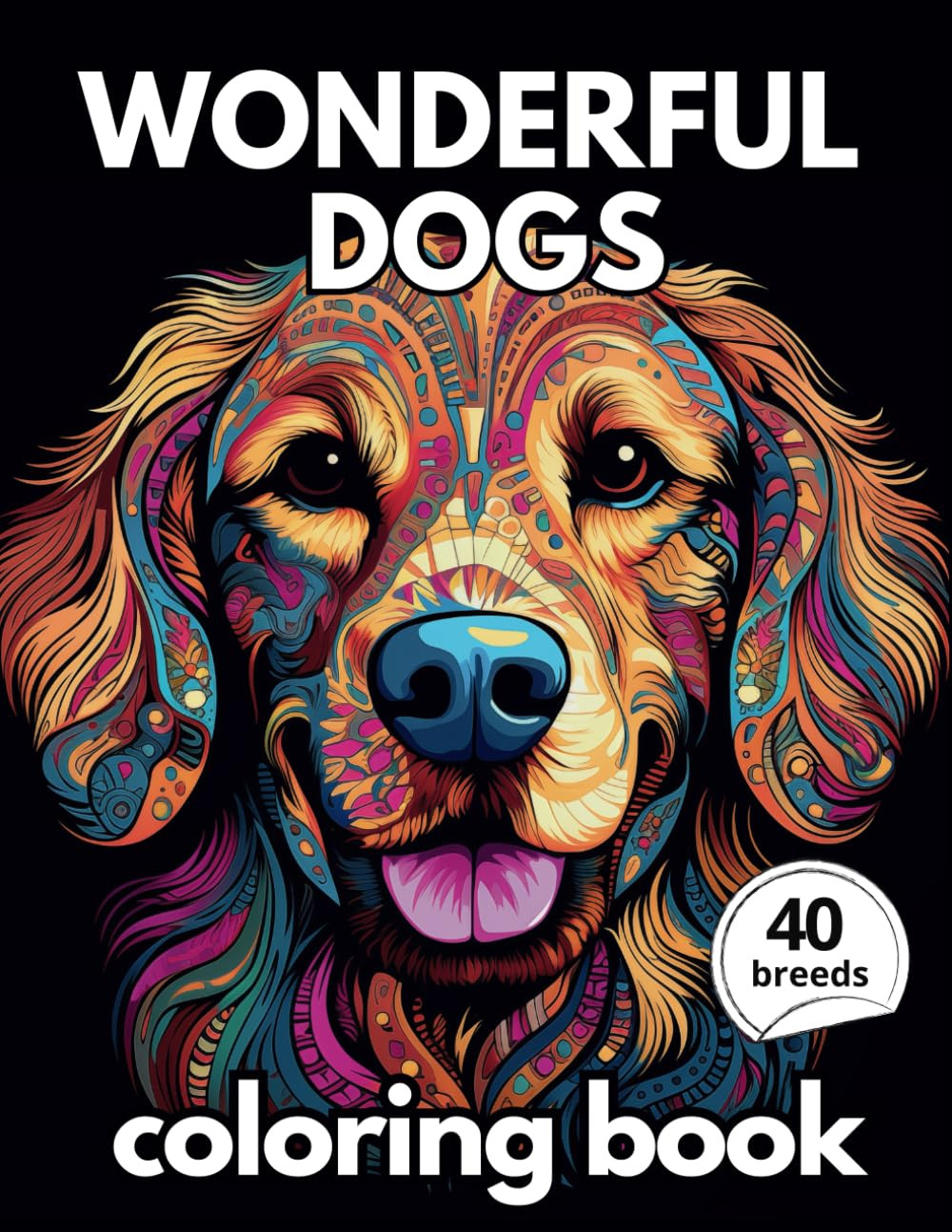Wonderful Dogs Coloring Book, Francesca Purple