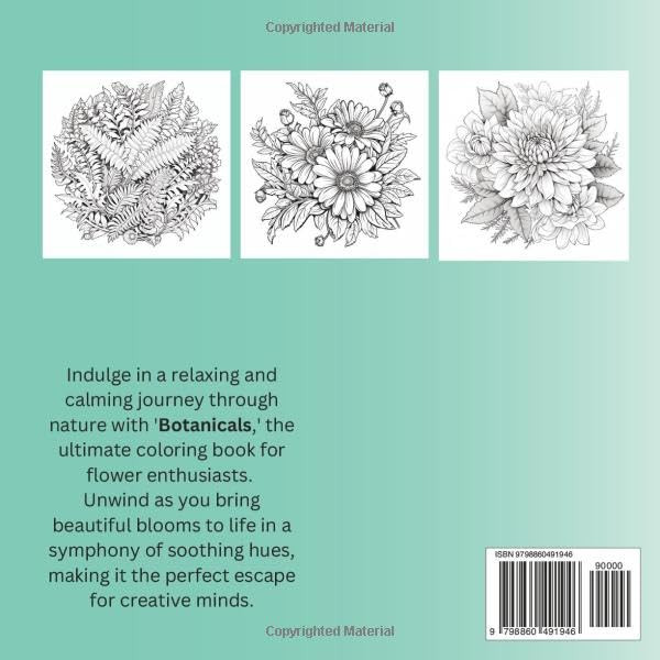 Botanicals Coloring Book, N Davis - Imagem 2