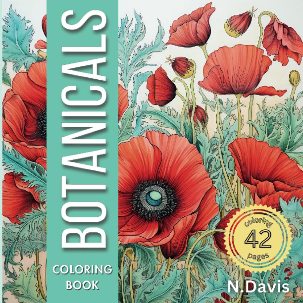 Botanicals Coloring Book, N Davis