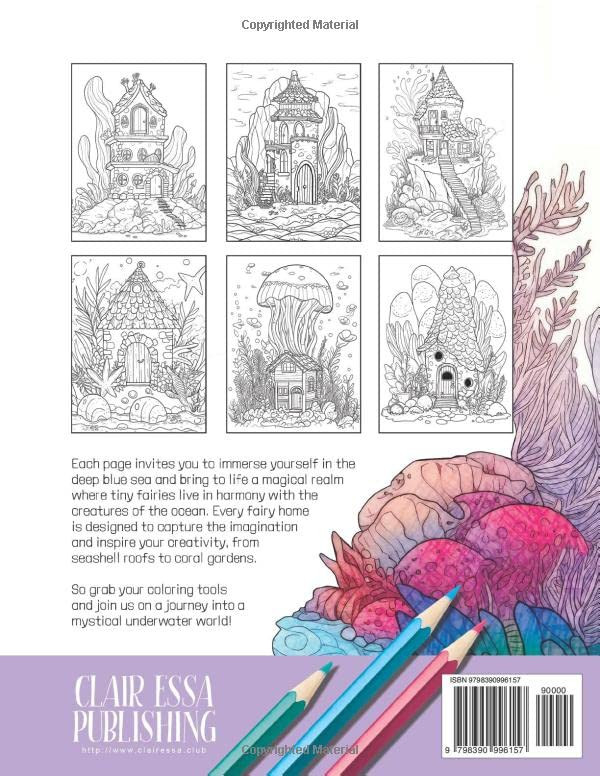 Ocean Fairy Homes Coloring Book, Clair Essa - Imagem 2