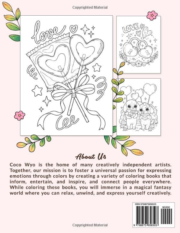 Double Trouble Valentine's Day Coloring Book, Coco Wyo - Imagem 2