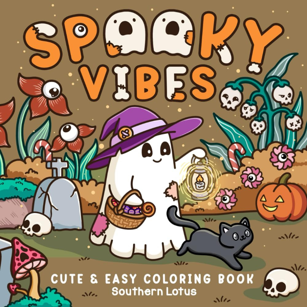 Spooky Vibes  Coloring Book, Southern Lotus