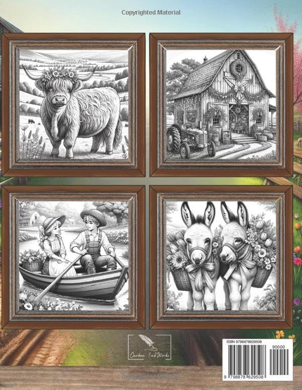 Rustic Spring Farm: Adult Coloring Book, Aspen Rockwell - Imagem 2