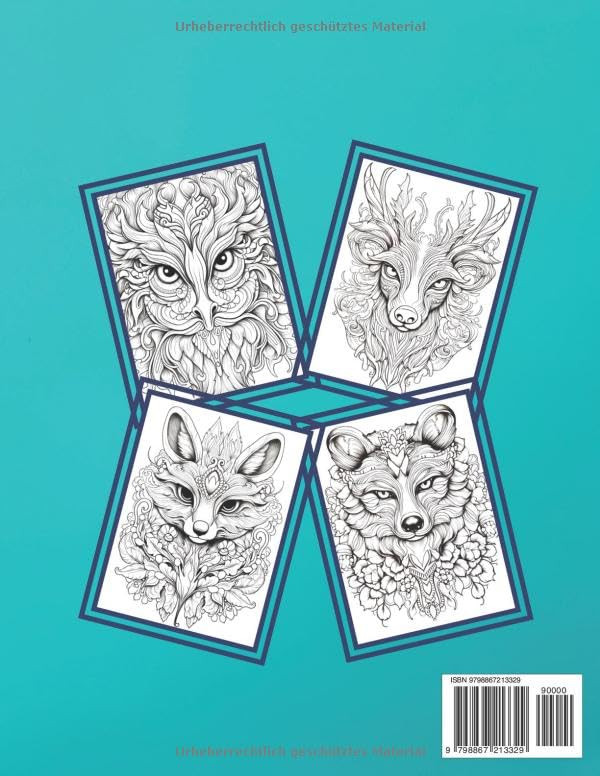 Mandala-Tiere: Geheimnisse des Waldes Coloring Book - Imagem 2