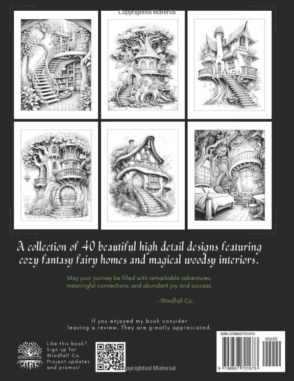 Cozy Fantasy Fairy Homes Coloring Book - Imagem 2