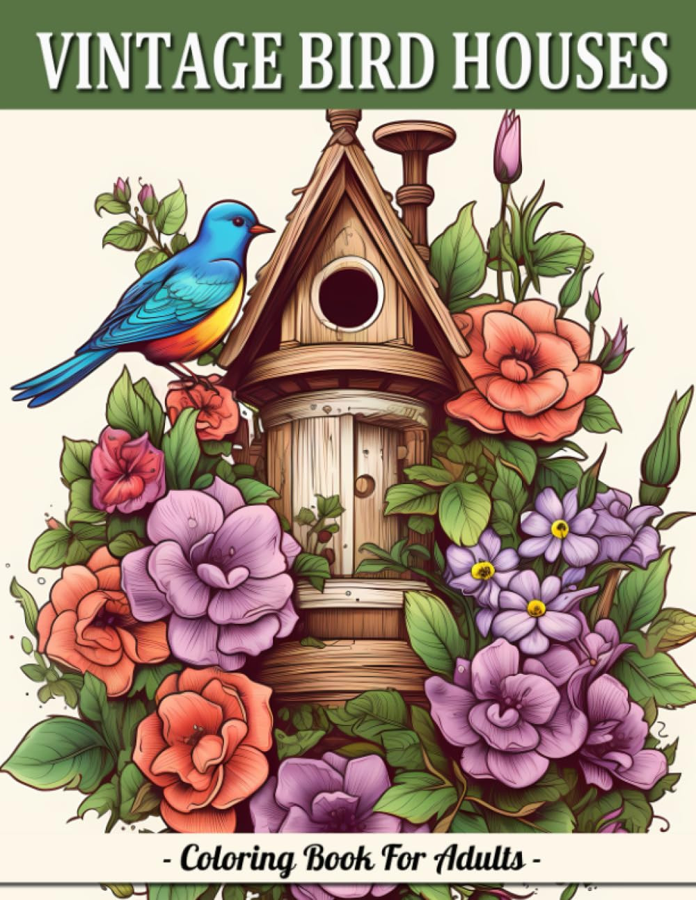 Vintage Bird Houses Coloring Book, Sandra Mangum