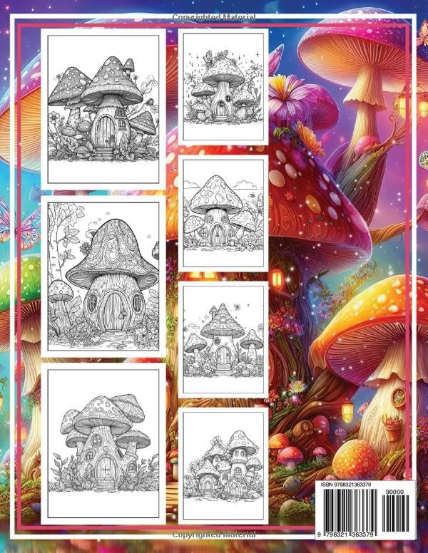Mushroom Houses Coloring Book, Sheraden - Imagem 2