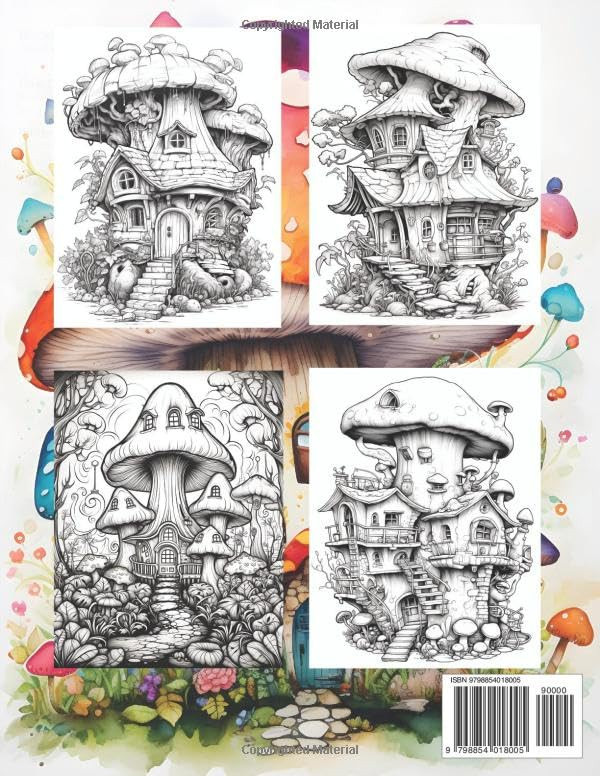 Mushroom Houses Coloring Book , Alice Ron - Imagem 2
