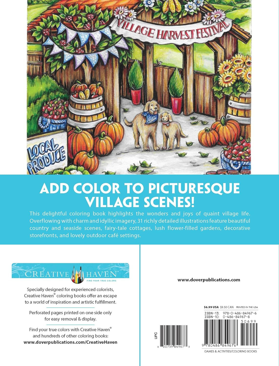 Creative Haven Village Charm Coloring Book, Teresa Goodridge - Imagem 2