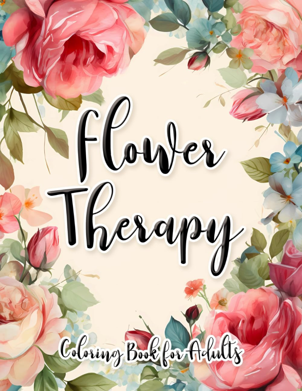 Flower Therapy Coloring Book, Lilas